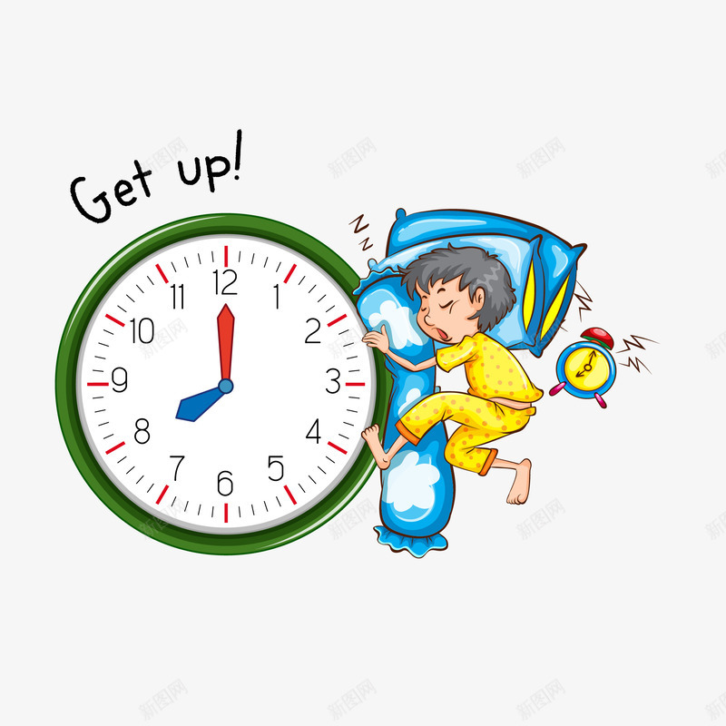 卡通时间表矢量图eps免抠素材_新图网 https://ixintu.com 卡通 卡通小孩 卡通时间 可爱小孩 时间表 活动时间 起床时间 矢量图