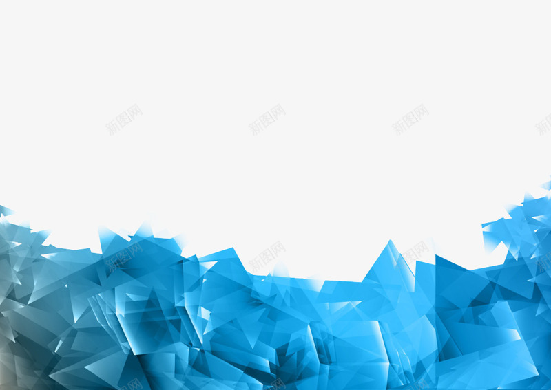 水晶底边png免抠素材_新图网 https://ixintu.com 底边 水晶 蓝色 质感