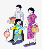 回家png免抠素材_新图网 https://ixintu.com 中国风 卡通 回家 过年 送礼