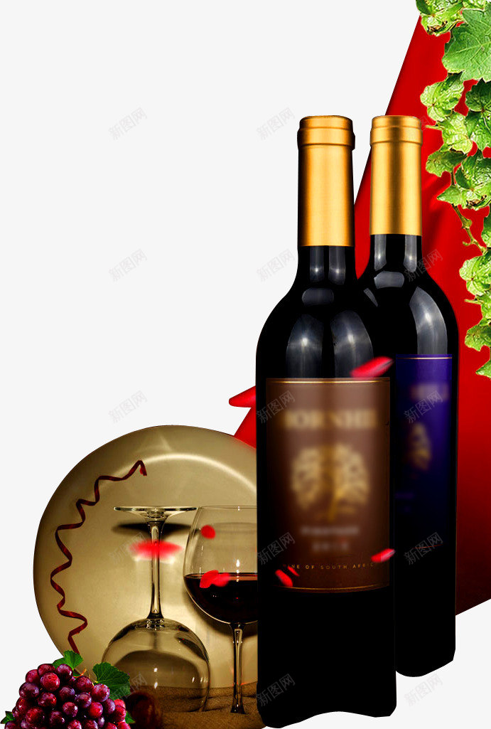 酒瓶红酒png免抠素材_新图网 https://ixintu.com 品鉴 红酒 红酒品鉴 红酒品鉴会 葡萄藤 酒 酒杯 酒瓶 餐饮美食 高脚杯