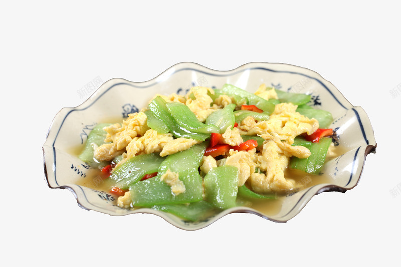 美味丝瓜炒蛋png免抠素材_新图网 https://ixintu.com 丝瓜 丝瓜清炒 丝瓜炒蛋 炒蛋