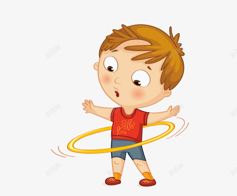转呼啦圈的小孩子png免抠素材_新图网 https://ixintu.com 呼啦圈 小孩子 矢量呼啦圈 运动
