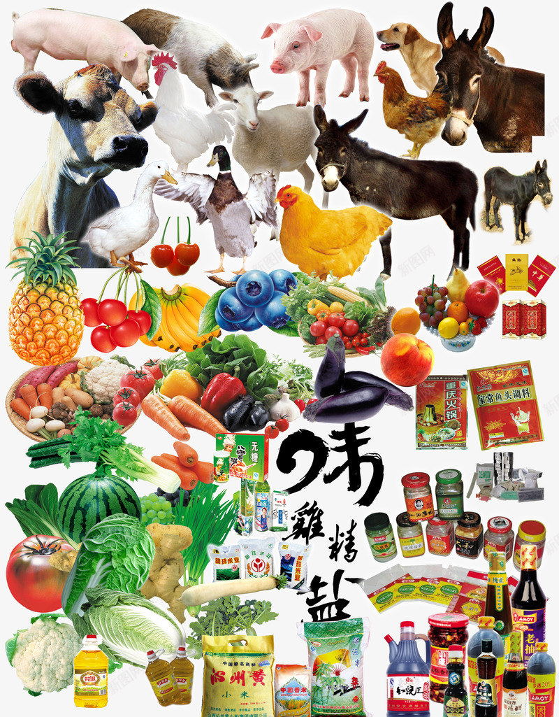 家禽水果食品psd免抠素材_新图网 https://ixintu.com 产品实物 生活百科 菠萝