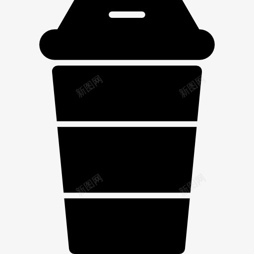 黑色饮料玻璃条纹工具侧视图图标png_新图网 https://ixintu.com 工具 玻璃 眼镜 食品 饮料 黑