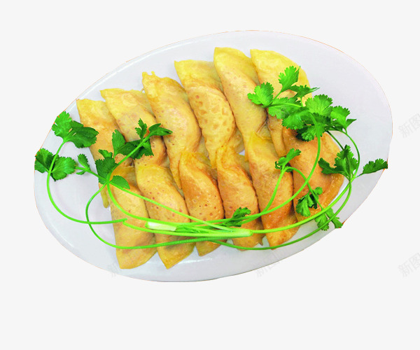 美味的蛋饺png免抠素材_新图网 https://ixintu.com 传统美食 家常菜 美食 蛋饺 餐饮美食 饺子 香菜