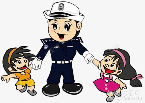 大手拉小手png免抠素材_新图网 https://ixintu.com 大手 大手拉小手 小孩子 小手 警察