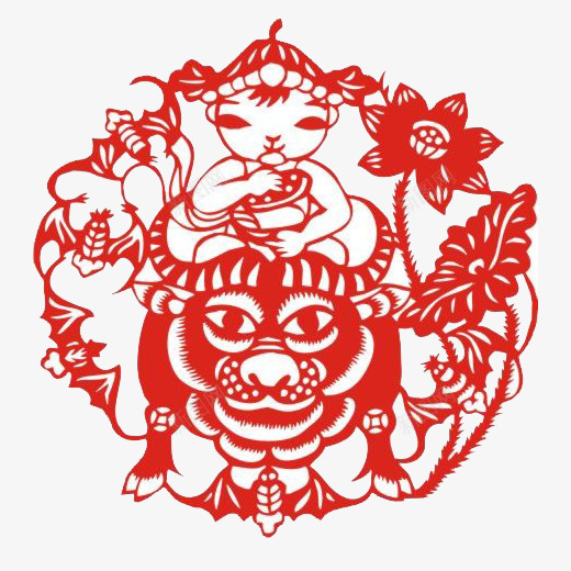 春节窗花系列png免抠素材_新图网 https://ixintu.com 春节 热闹 窗花 过年