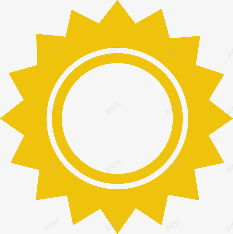 手绘金色太阳png免抠素材_新图网 https://ixintu.com 光芒四射 卡通太阳 圆形 圆环 太阳 太阳矢量图 脸型图 金太阳 金色 阳光