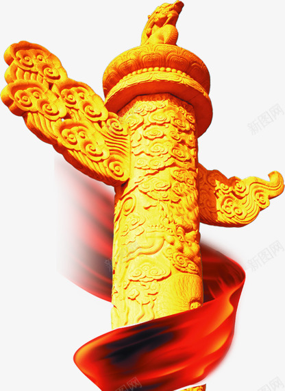 摄影金黄色柱子雕花png免抠素材_新图网 https://ixintu.com 摄影 柱子 金黄色 雕花
