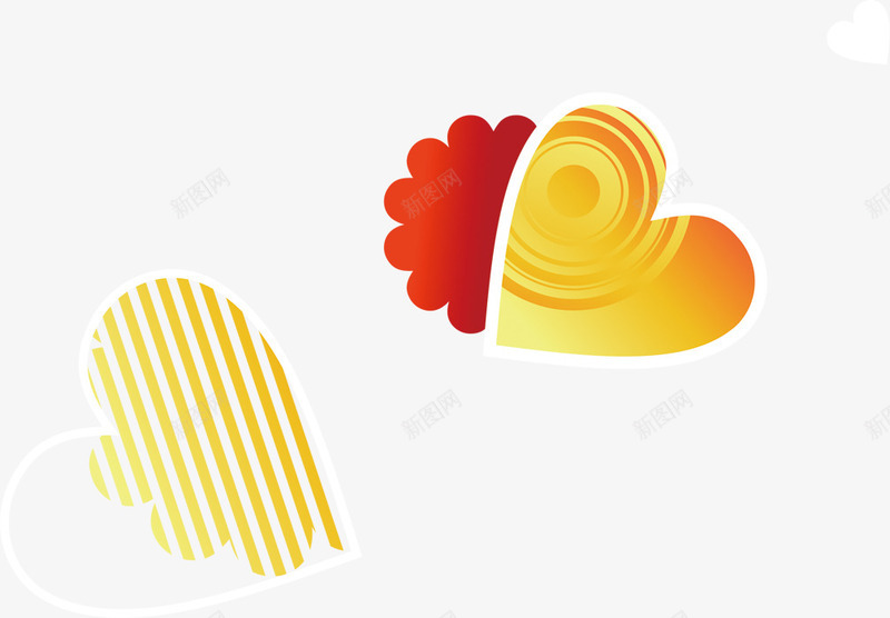 卡通心形条纹图案夏天png免抠素材_新图网 https://ixintu.com 卡通 图案 夏天 心形 条纹