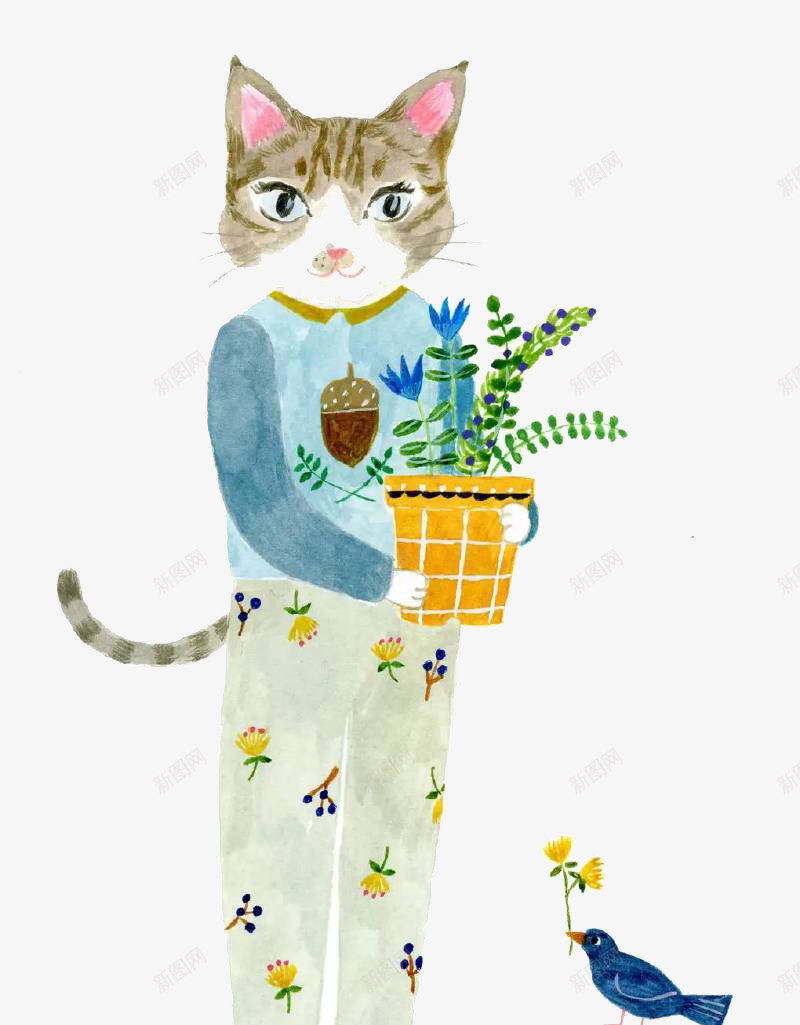 彩绘猫咪png免抠素材_新图网 https://ixintu.com 创意 彩绘 手绘 猫咪
