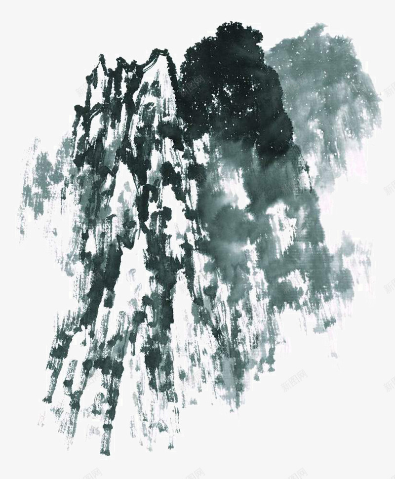 芥子园画谱png免抠素材_新图网 https://ixintu.com 国画山石 山石画 手绘山石 水墨山石 泼墨山石 石画法 笔墨技法