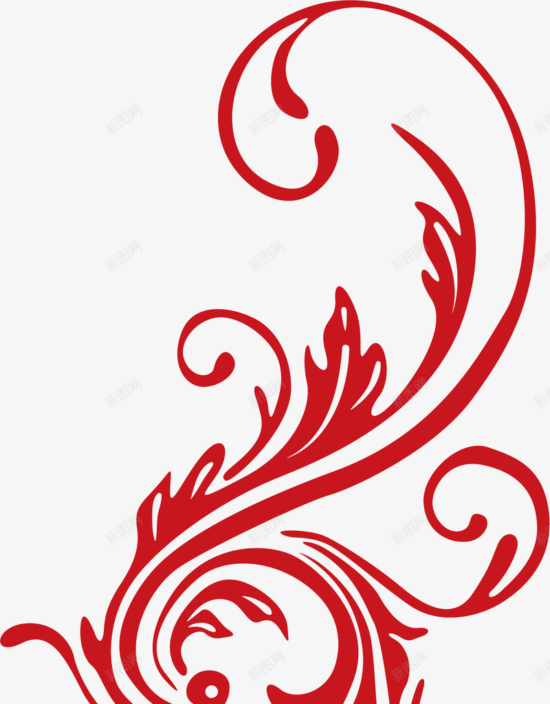 卡通花纹png免抠素材_新图网 https://ixintu.com 剪纸花纹 卡通 折纸花 红色 红色纸花 纸花 纸花边