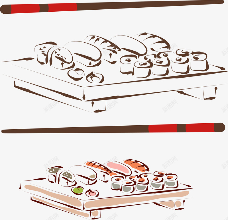 手绘各种寿司菜盘矢量图eps免抠素材_新图网 https://ixintu.com 各种寿司菜盘矢量 手绘各种寿司菜盘 手绘各种寿司菜盘矢量图 矢量手绘各种寿司菜盘 矢量图
