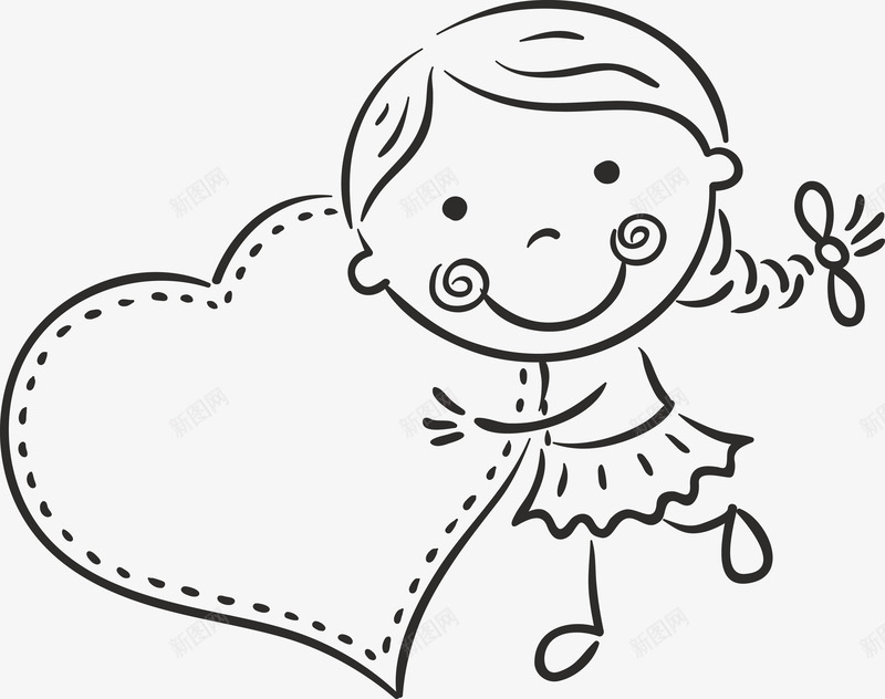 儿童手绘矢量图图标eps_新图网 https://ixintu.com 儿童 儿童线稿 卡通小孩 可爱的小朋友矢量 女孩 孩子 小盆友 手绘儿童 手绘小孩 矢量图