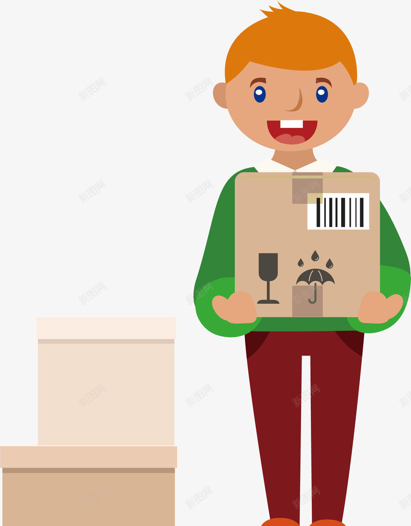 快递元素矢量图ai免抠素材_新图网 https://ixintu.com png 优先发货 元素 卡通 发货 箱子 矢量图