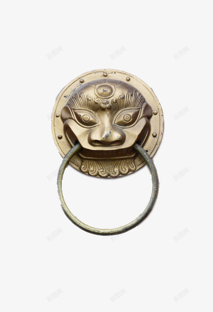 圆形金属门环png免抠素材_新图网 https://ixintu.com 圆环 圆门 实物 装饰 金属