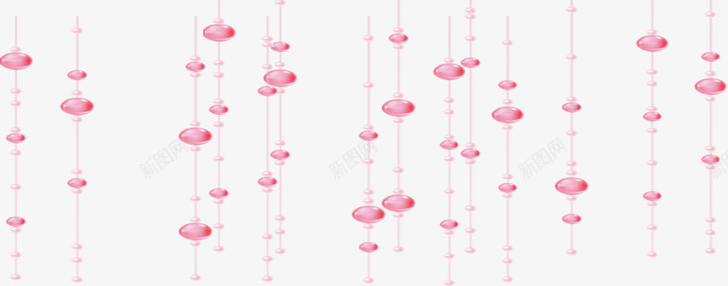 水晶帘元素png免抠素材_新图网 https://ixintu.com 元素 卡通 水晶帘 粉色 装饰