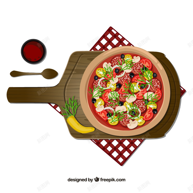 美味披萨俯视图png免抠素材_新图网 https://ixintu.com 俯视图 厨具 披萨 美味 食物
