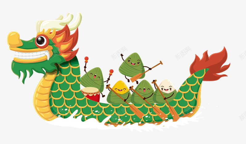 彩色纹理划龙舟卡通插画png免抠素材_新图网 https://ixintu.com 体育 划龙舟 创意 卡通插画 彩色 纹理 质感 运动