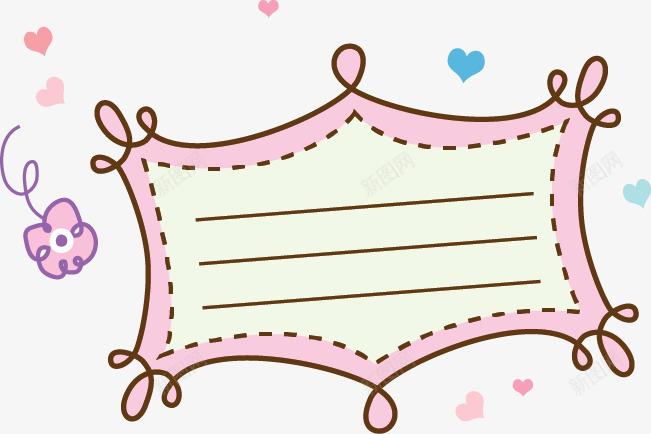 时尚花边边框矢量图ai免抠素材_新图网 https://ixintu.com 底图 底纹 底纹边框 插图 时尚 潮流 花边 边框 边框相框 矢量图