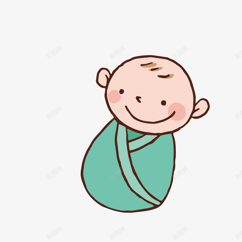 简约可爱小宝贝装饰矢量图eps免抠素材_新图网 https://ixintu.com 人物 儿童 卡通 婴儿 宝宝 小清新 简笔 简约 绘画 装饰 矢量图
