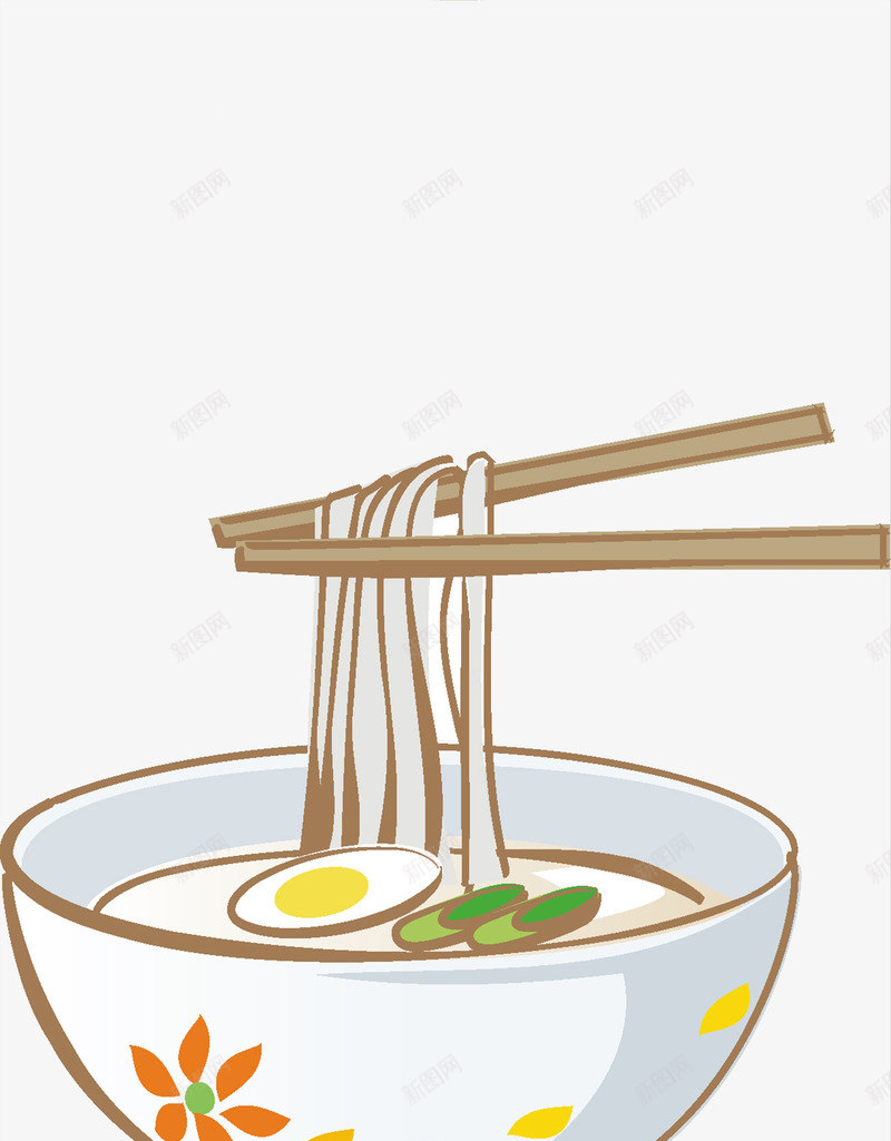 鸡蛋面条png免抠素材_新图网 https://ixintu.com 汤碗 素面 美味 荷包蛋 青菜 青菜面 面汤 龙须面