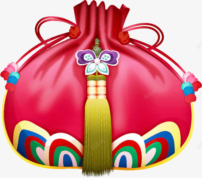 红色包袱png免抠素材_新图网 https://ixintu.com 包袱 红色 质感