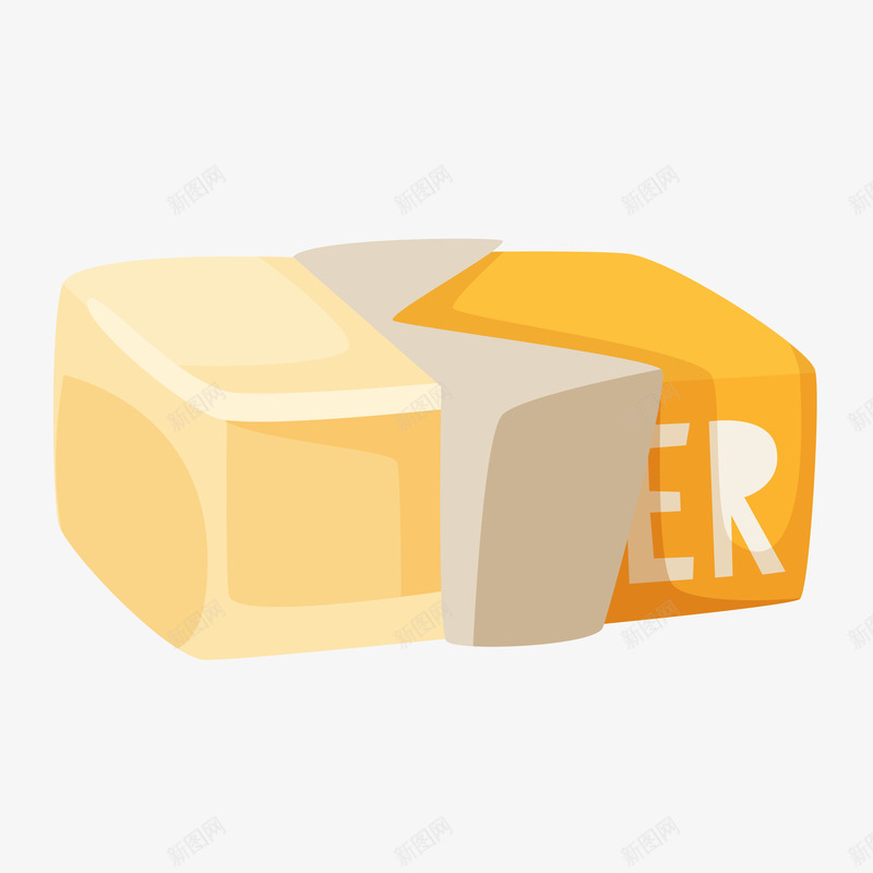 手绘美味黄油矢量图eps免抠素材_新图网 https://ixintu.com 免抠图PNG 手绘 矢量图 美味 配料 食物 黄油