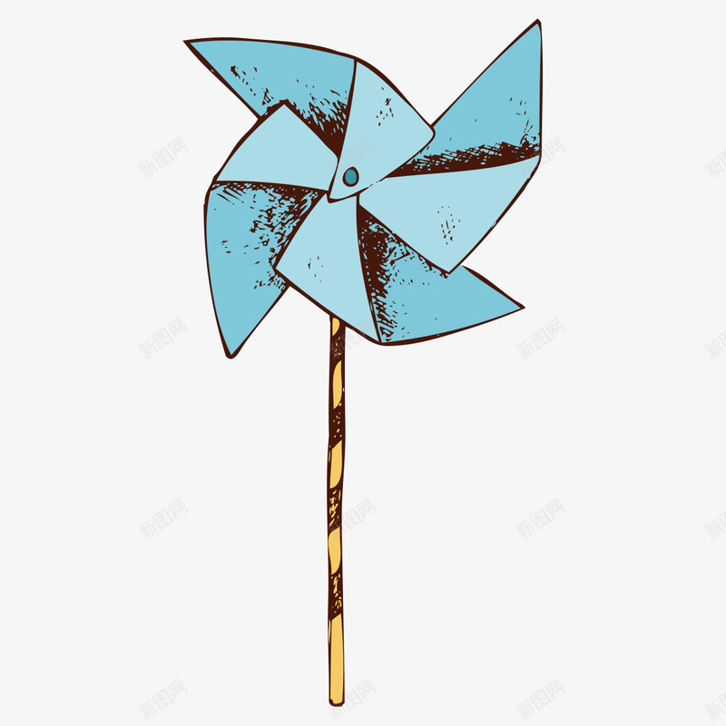 卡通风车图标png_新图网 https://ixintu.com 卡通 卡通风车 图标 彩绘 手绘 插画 风车
