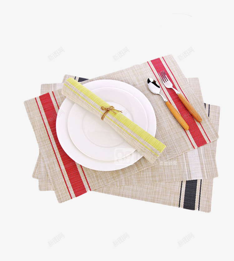 简约条纹餐盘垫装饰png免抠素材_新图网 https://ixintu.com 产品实物 简约风格 粗条纹 纯色 装饰 防水垫 餐盘垫