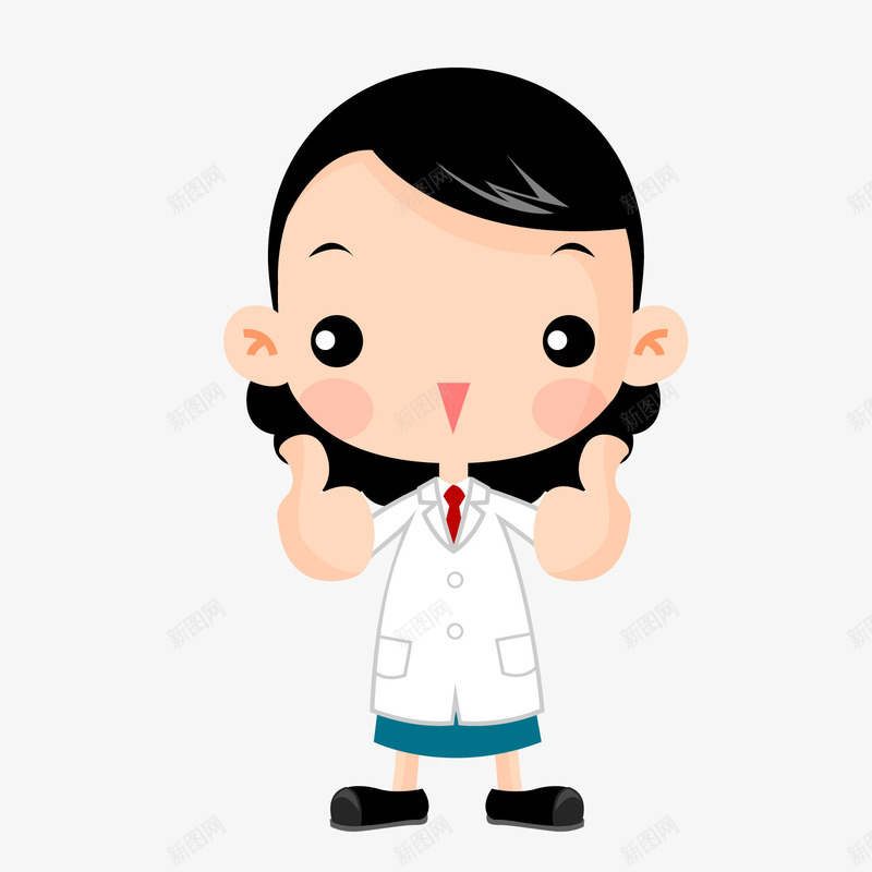 卡通医疗人物女孩png免抠素材_新图网 https://ixintu.com 医生 医疗人物 卡通人物 卡通女孩 背景装饰