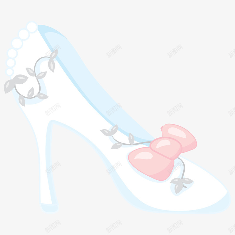 一只水晶高跟鞋图案png免抠素材_新图网 https://ixintu.com 女士鞋子 水晶鞋 漂亮的 蝴蝶结 装饰 高跟鞋