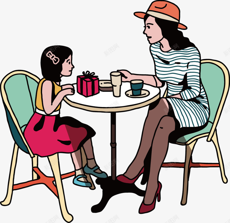 妈妈和孩子一起吃饭矢量图eps免抠素材_新图网 https://ixintu.com 一起吃饭 妈妈 妈妈矢量 孩子 矢量图