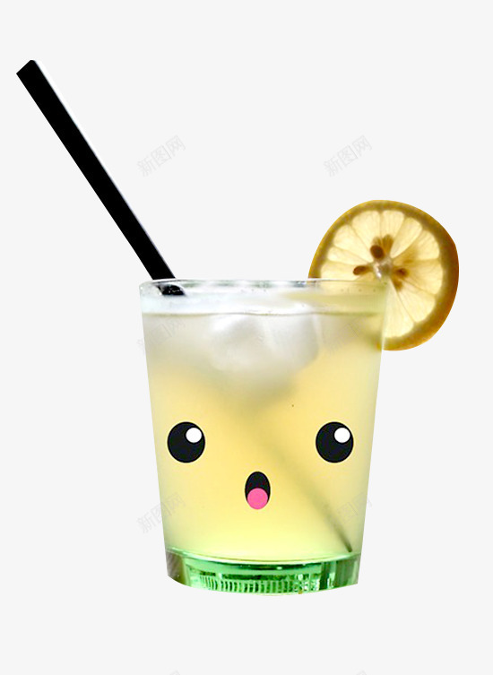 可爱笑脸柠檬饮品png免抠素材_新图网 https://ixintu.com 冬季饮品 可爱 补充维生素 黄色