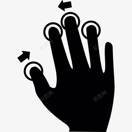 指挥用手指图标png_新图网 https://ixintu.com 手指触摸 手的轮廓 方面的控制