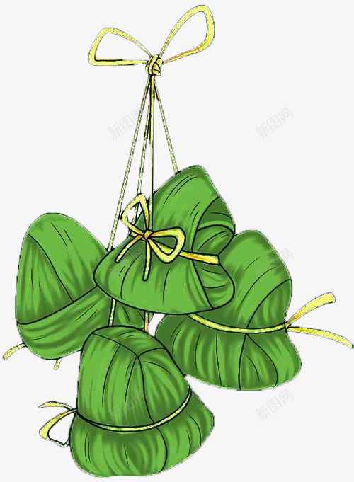 粽子可爱卡通绿色png免抠素材_新图网 https://ixintu.com 卡通 可爱 粽子 绿色