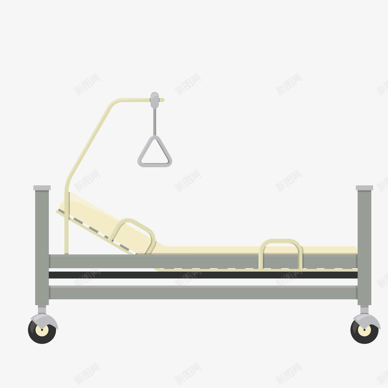 可升降折叠床简图png免抠素材_新图网 https://ixintu.com 住院 医院 升降折叠床 病人 病房 简图 轮子