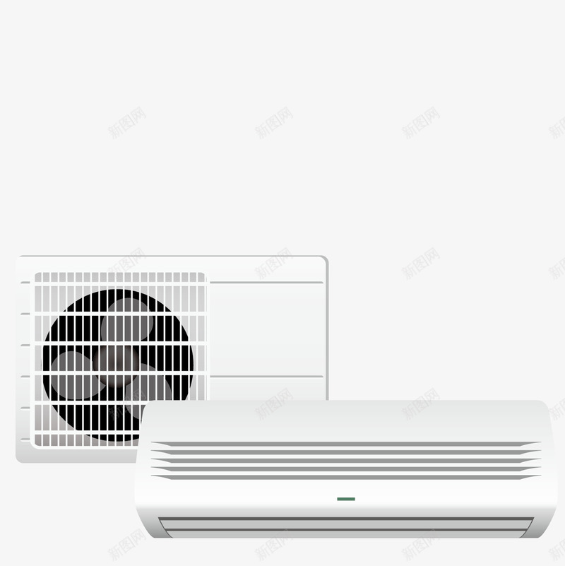夏日空调矢量图eps免抠素材_新图网 https://ixintu.com 夏日 空气压缩机 空调 矢量图