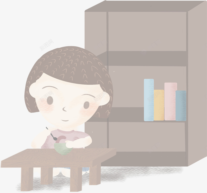 可爱的读书的孩子png免抠素材_新图网 https://ixintu.com 元素 免扣 素材 艺术