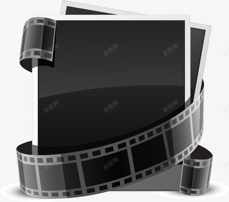 手绘胶片矢量图ai免抠素材_新图网 https://ixintu.com 手绘 照片纸 胶片 矢量图