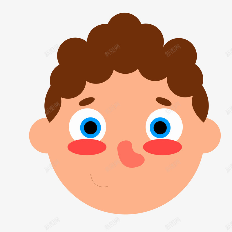 可爱红脸蛋儿童头像矢量图ai免抠素材_新图网 https://ixintu.com 人物设计 儿童头像 卡通 可爱 红脸蛋 矢量图