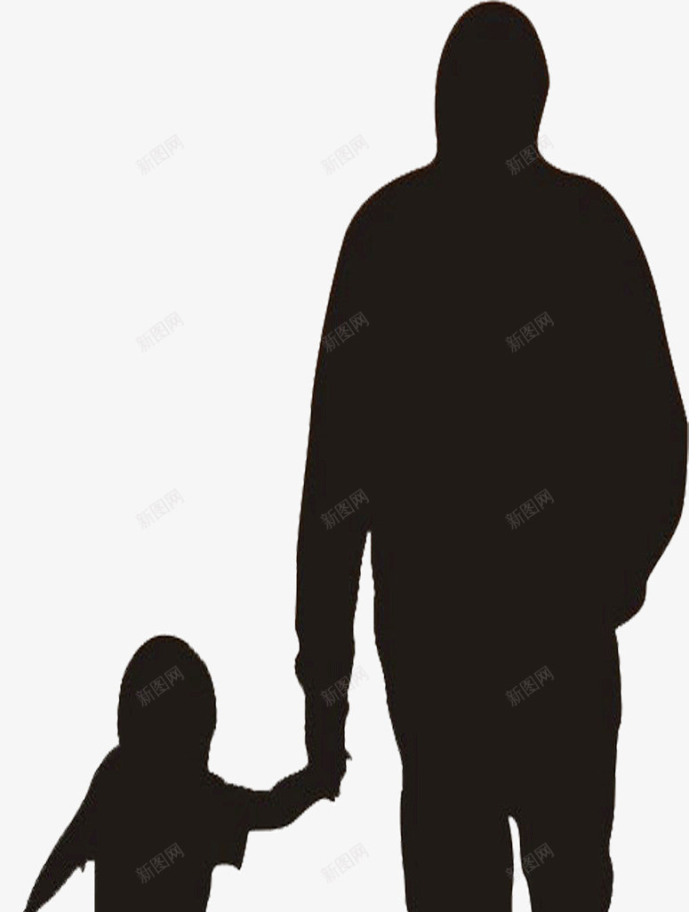 爸爸牵着孩子背影png免抠素材_新图网 https://ixintu.com 孩子 爸爸 背影