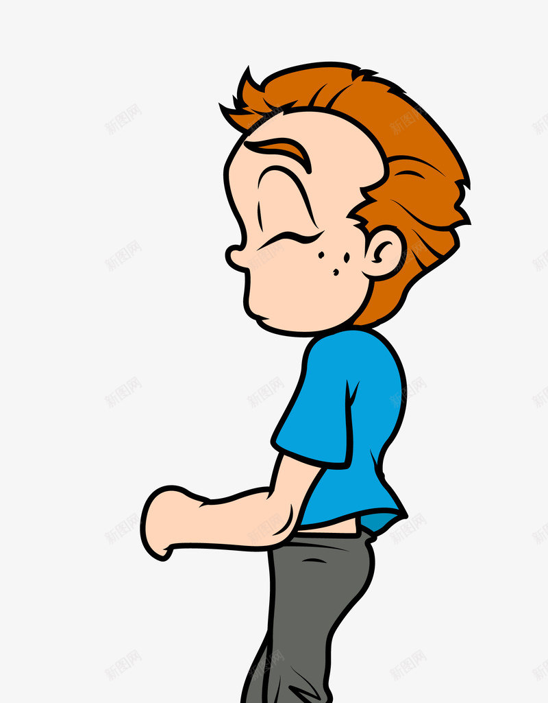 卡通走路的小男孩png免抠素材_新图网 https://ixintu.com 卡通手绘 男孩 走路 走路的孩子 闭眼睛