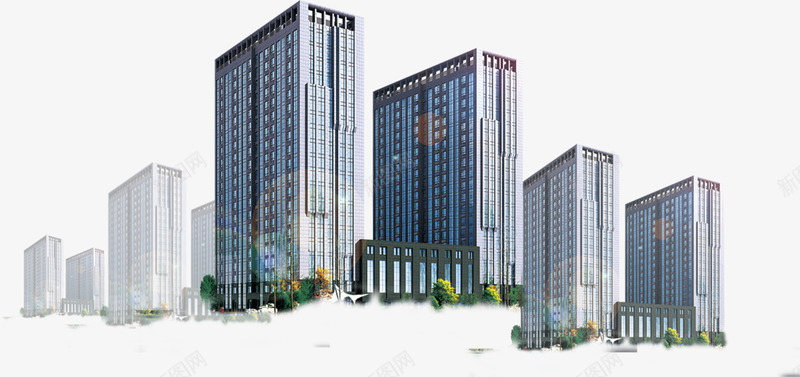 明亮高楼建筑现代png免抠素材_新图网 https://ixintu.com 建筑 明亮 现代 高楼