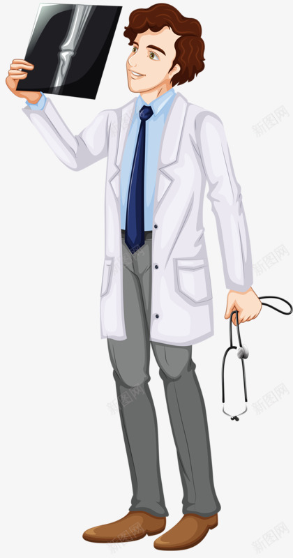 医院医生png免抠素材_新图网 https://ixintu.com X光片 医生 手绘 白衣天使