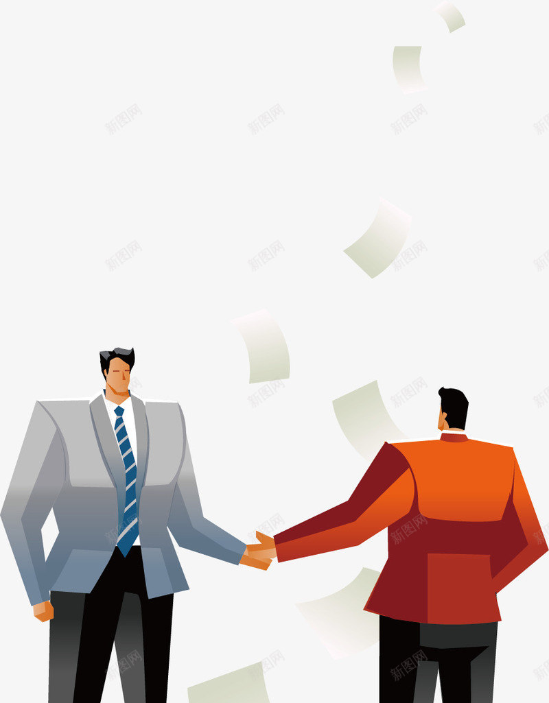 现代企业造型png免抠素材_新图网 https://ixintu.com 卡通素材 合作共赢 商务人士 商务金融 现代造型