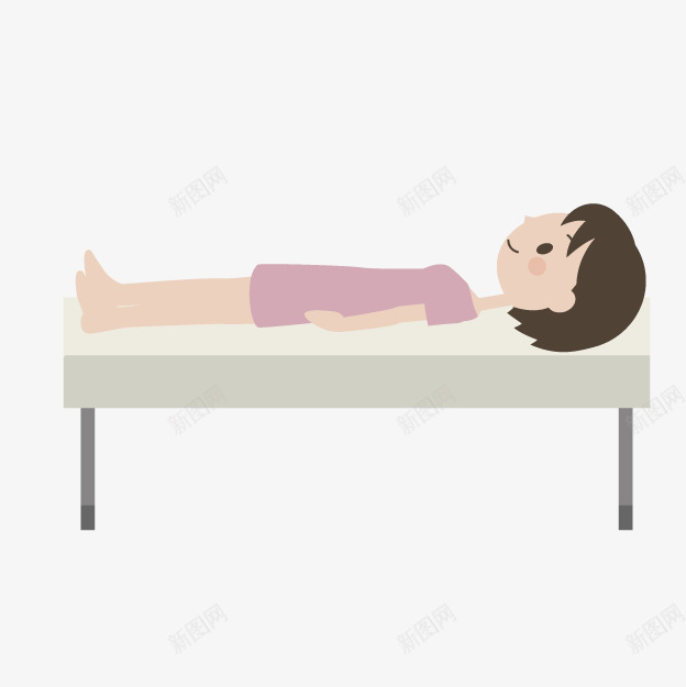 卡通内科检查png免抠素材_新图网 https://ixintu.com 内科检查 医院病床 卡通医院 卡通检查
