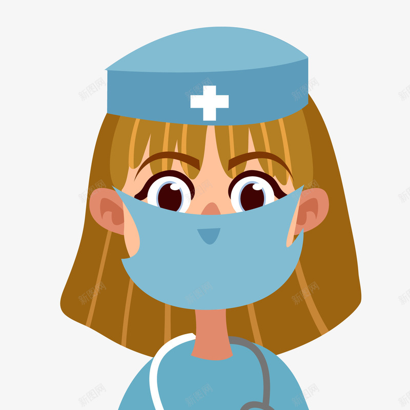 创意医生人物矢量图ai免抠素材_新图网 https://ixintu.com 医护人员 医生 医疗 医院 卡通 护士 蓝色 矢量图