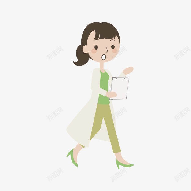 卡通值班医生png免抠素材_新图网 https://ixintu.com 值班医生 卡通医生 卡通医院 女医生